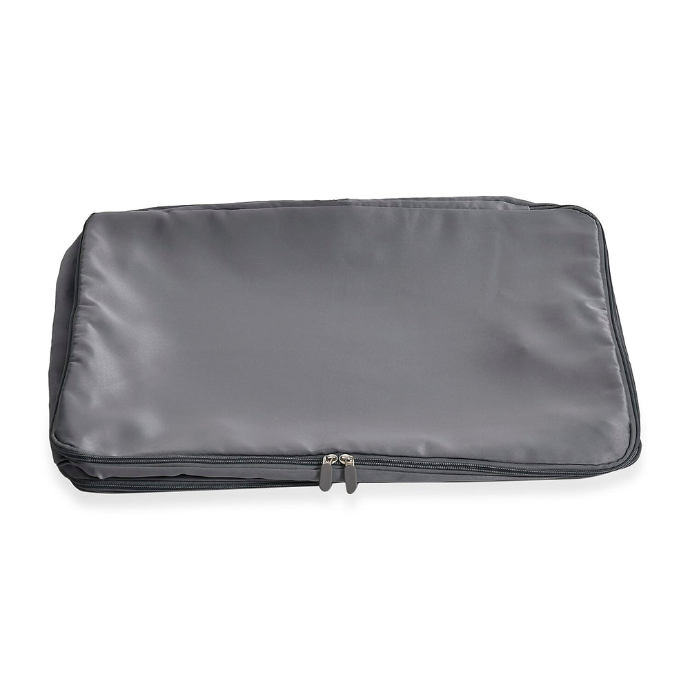 Satin Compressed Storage Bag with Zipper (52x42x30cm) - Grey