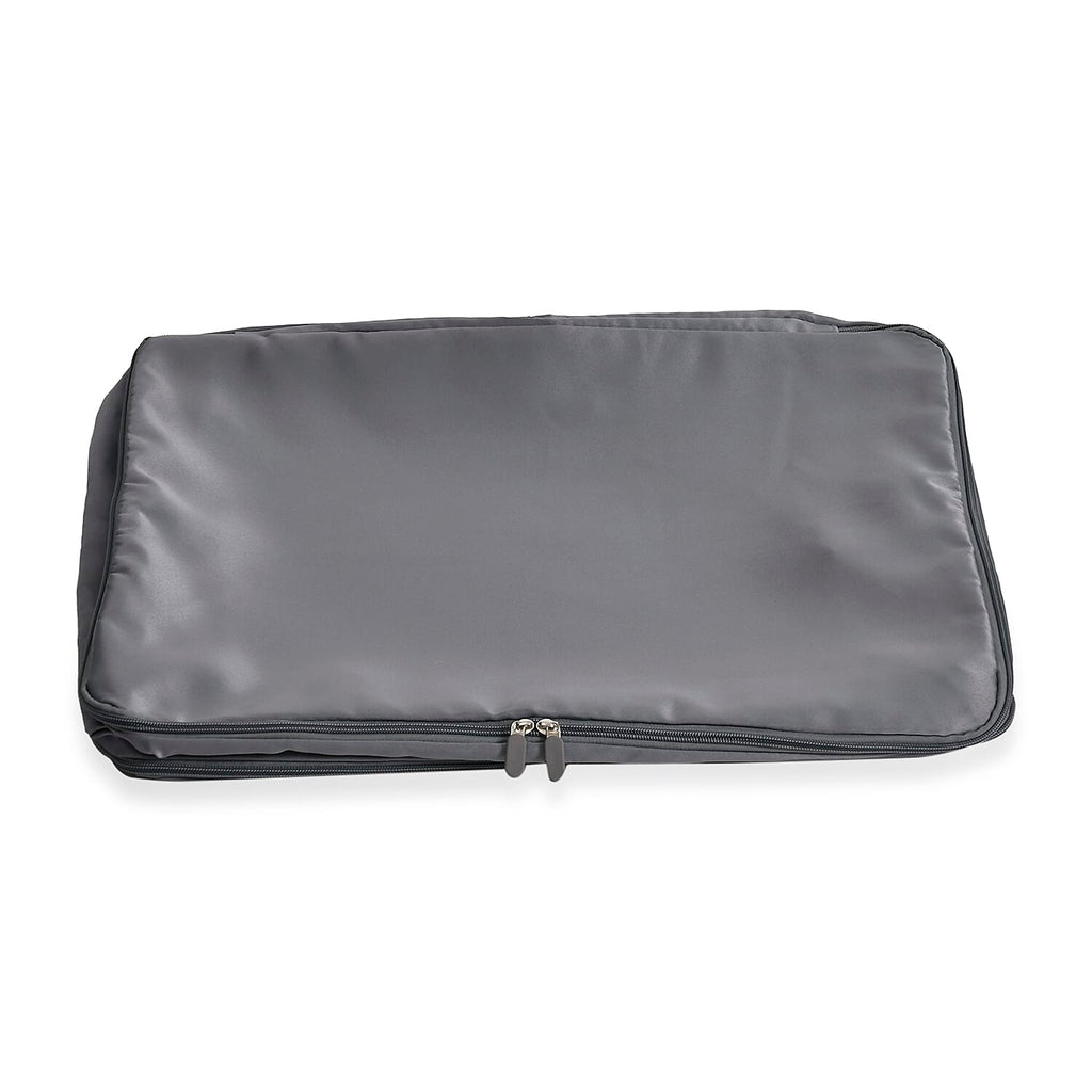 Satin Compressed Storage Bag with Zipper (52x42x30cm) - Grey