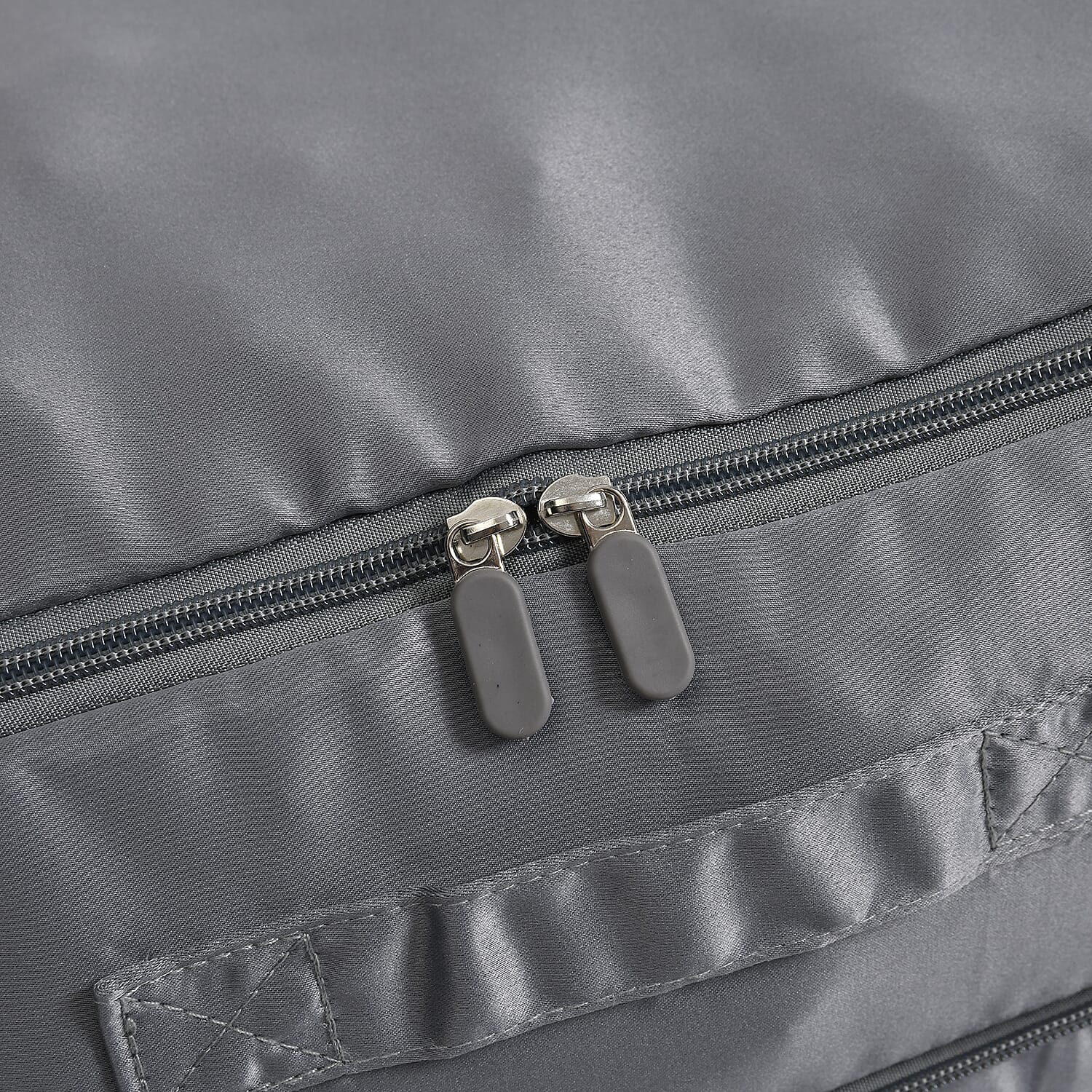 Satin Compressed Storage Bag with Zipper (52x42x30cm) - Grey