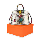 HONGKONG CLOSEOUT - 100% Genuine Leather Snakeskin Pattern Crossbody Bag - White