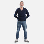 ZSZ Mens V-Neck Knitted Jumper