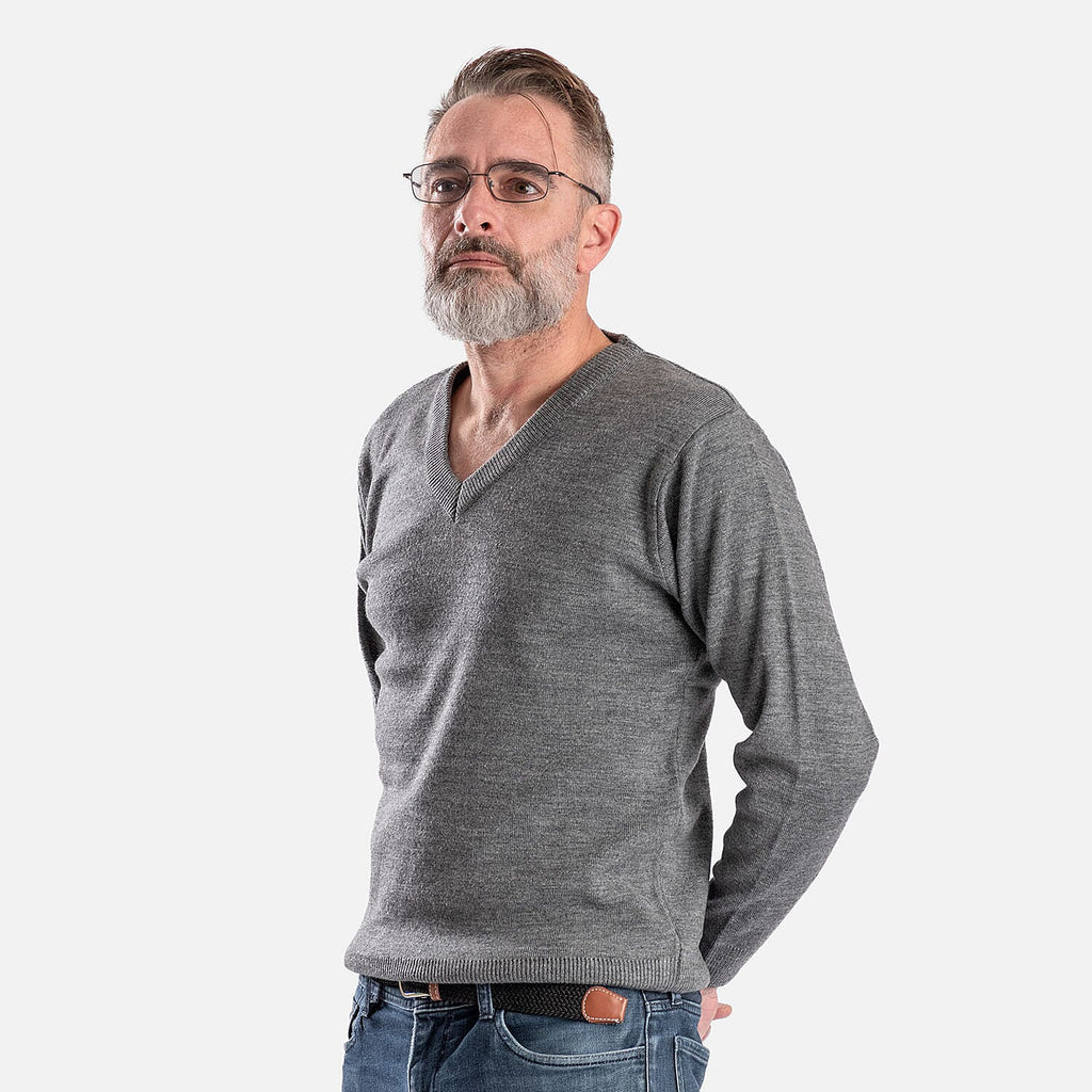ZSZ Mens V-Neck Knitted Jumper
