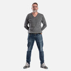 ZSZ Mens V-Neck Knitted Jumper