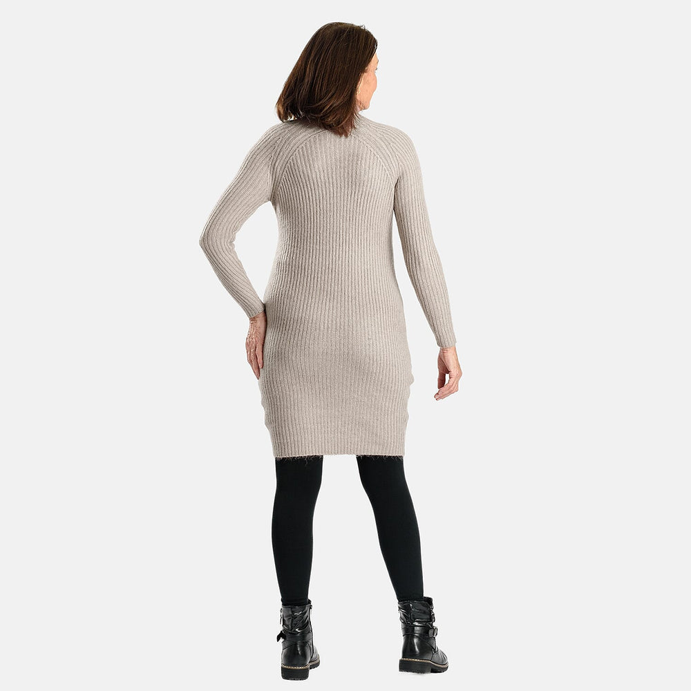 Janina Knitted Dress (Size 10) - Beige