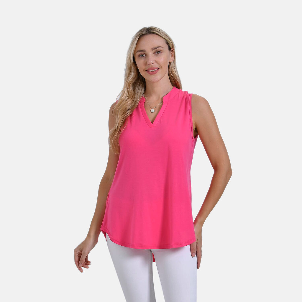 - Maisi Womens Relaxed Fit Sleeveless Blouse (Size S) - Pink