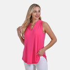 - Maisi Womens Relaxed Fit Sleeveless Blouse (Size S) - Pink