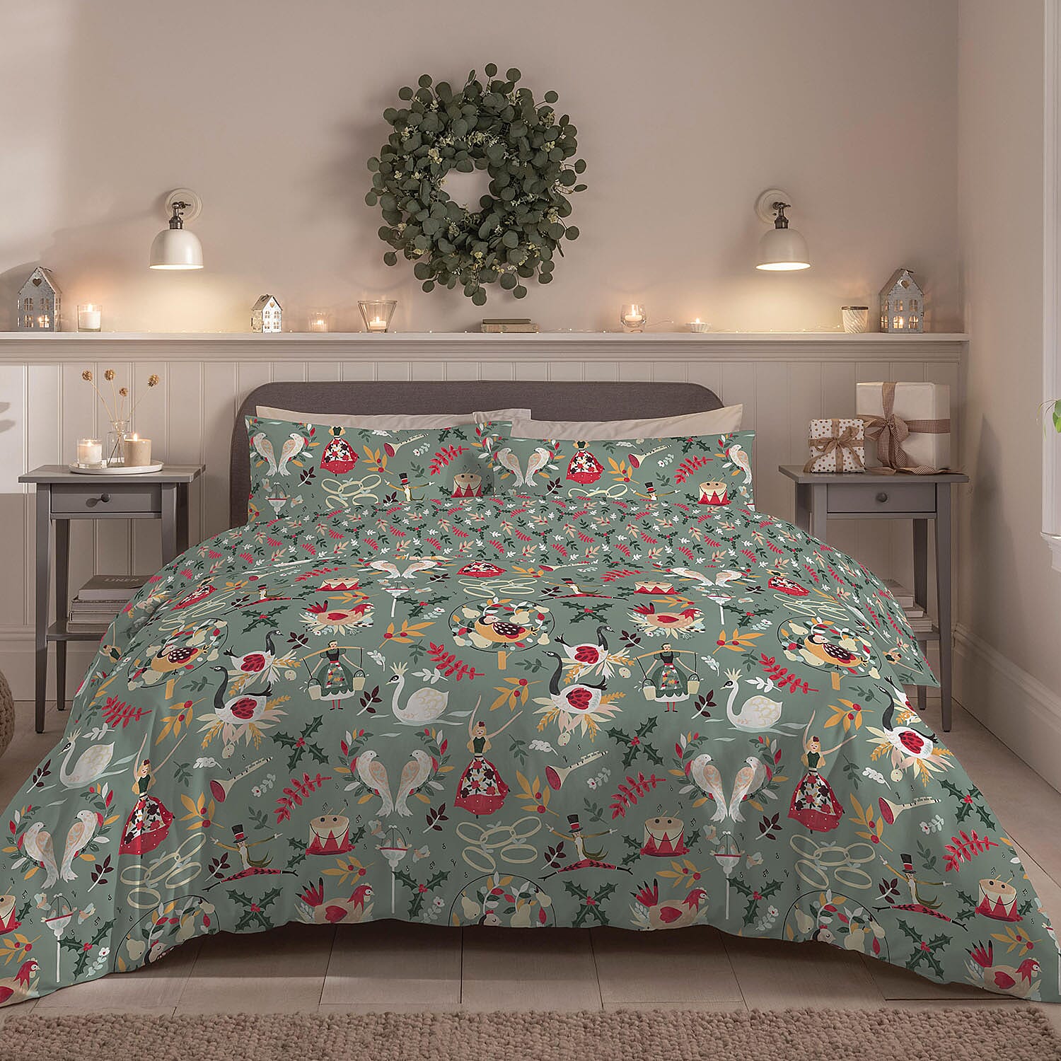 Copenhagen Home Festive Fayre Duvet Cover Set - Single