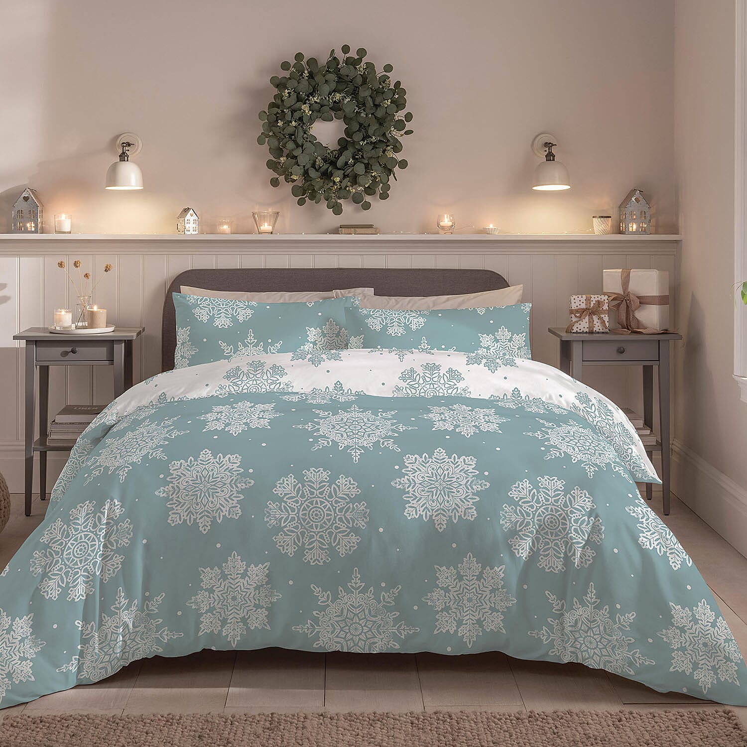 Copenhagen Home Snowflake Duvet Cover Set - Double