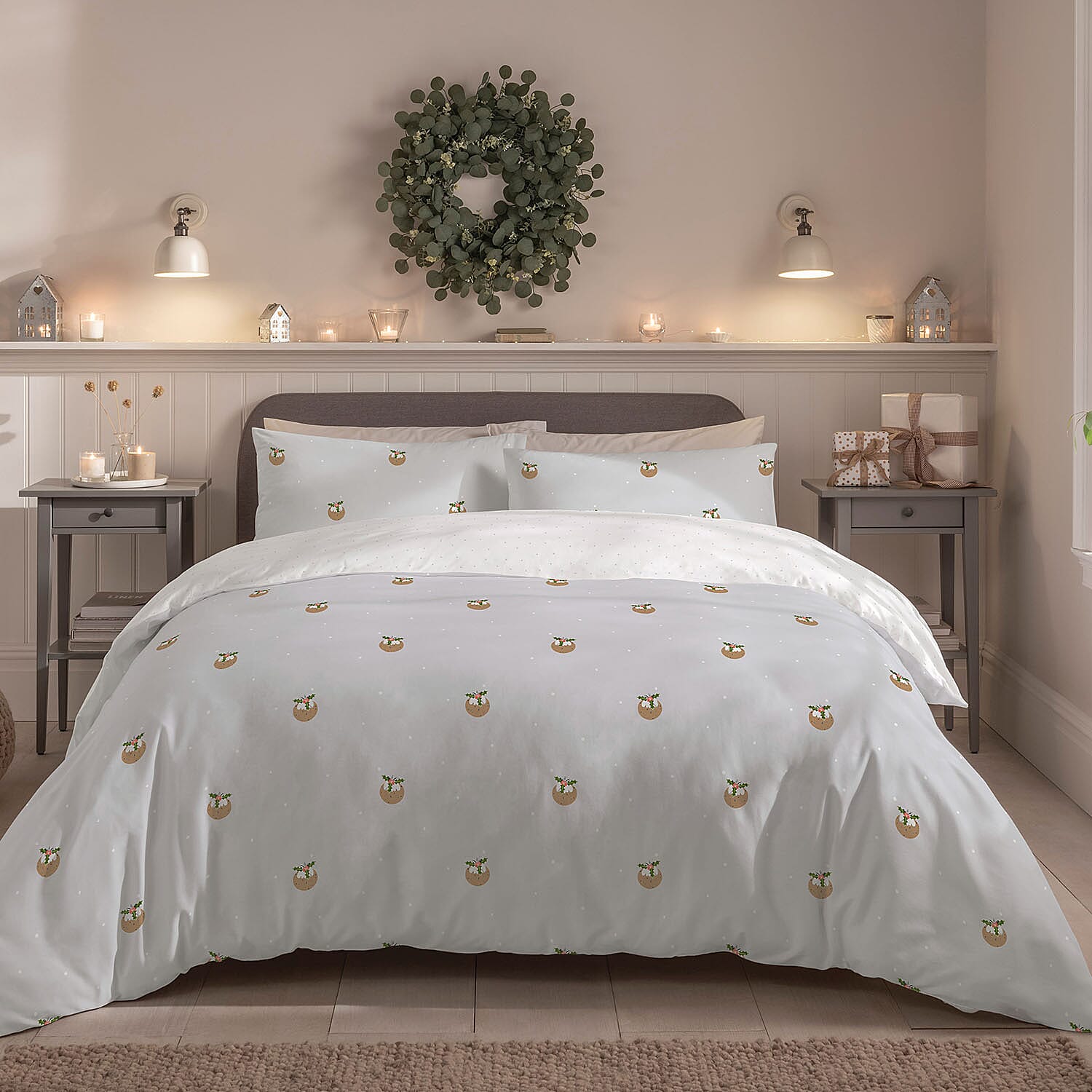 Copenhagen Home Fable Blue Duvet Cover Set - Brown