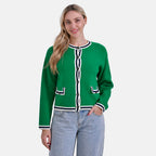 La Marey 100% Cotton Knitted Jacket (Size 8 to 10) - Green