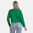 La Marey 100% Cotton Knitted Jacket (Size 8 to 10) - Green