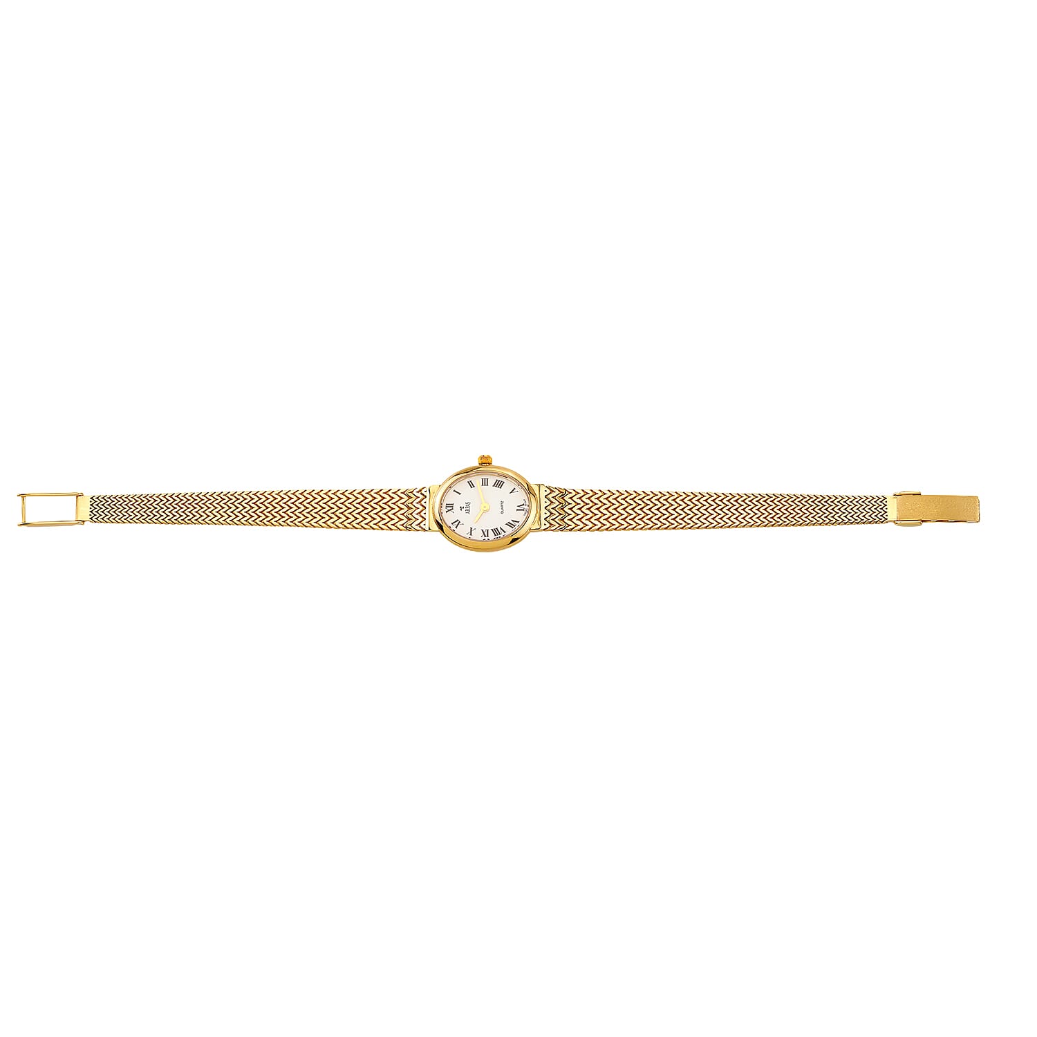 LUXORO - 9K Yellow Gold Wave Link WR Ladies Watch (Size - 7- 7.25- 7.5), Gold Wt. 15.00 Gms.