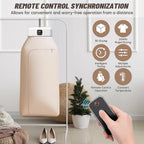 Hanging Foldable Clothes Dryer with Sterilizer and Remote Control - White