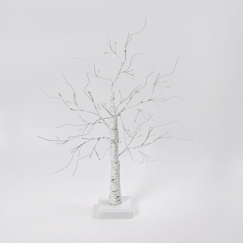 Remote Controlled RGB Color Changing LED Light Tree Lamp (60cm) with USB & Battery (3xAA not incl.) - White