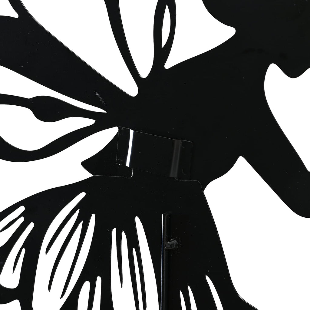 Decorative Solar Powered Angel Garden Decor Warm & White Light - Black