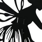 Decorative Solar Powered Angel Garden Decor Warm & White Light - Black