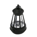 Decorative Solar Powered Angel Garden Decor Warm & White Light - Black