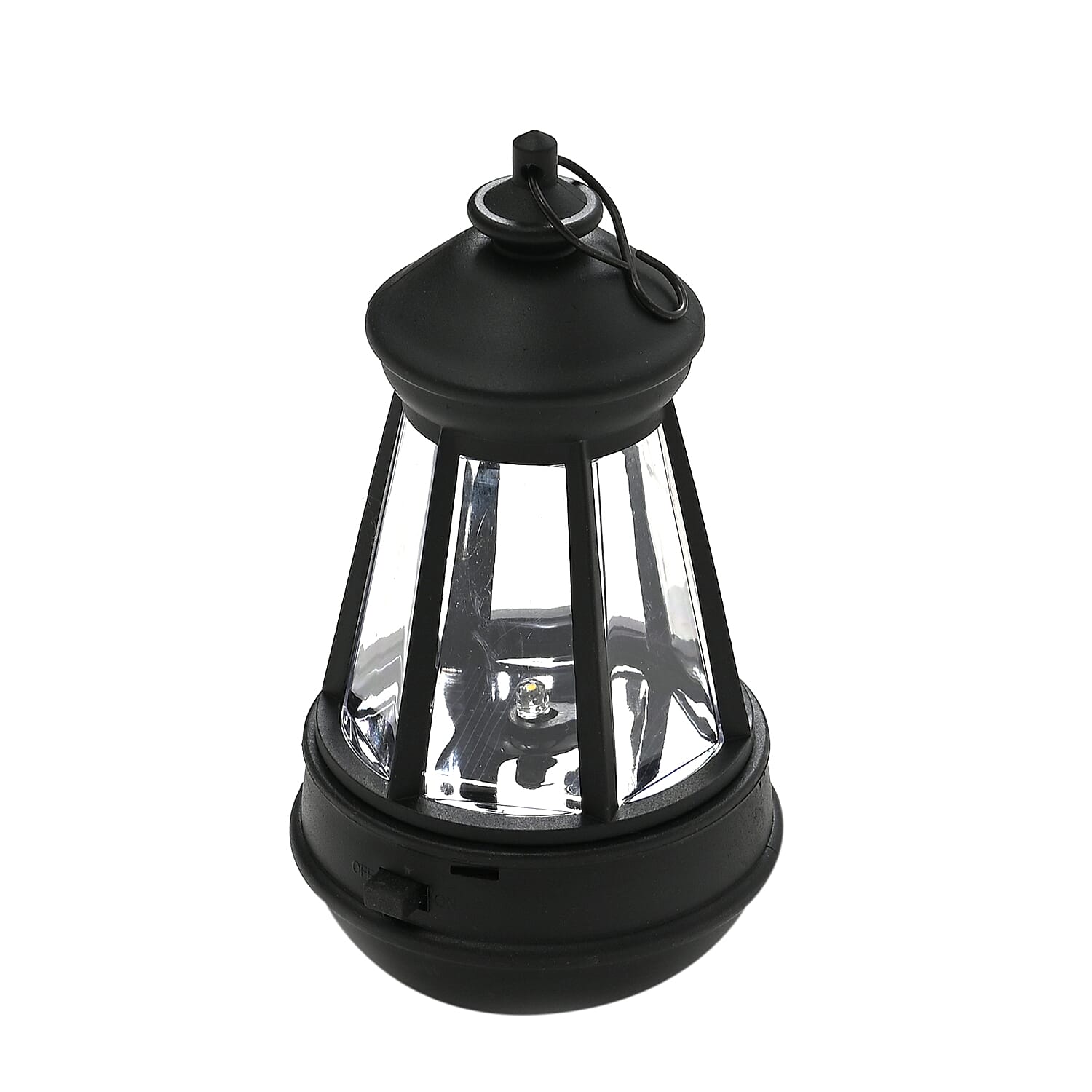 Decorative Solar Powered Angel Garden Decor Warm & White Light - Black