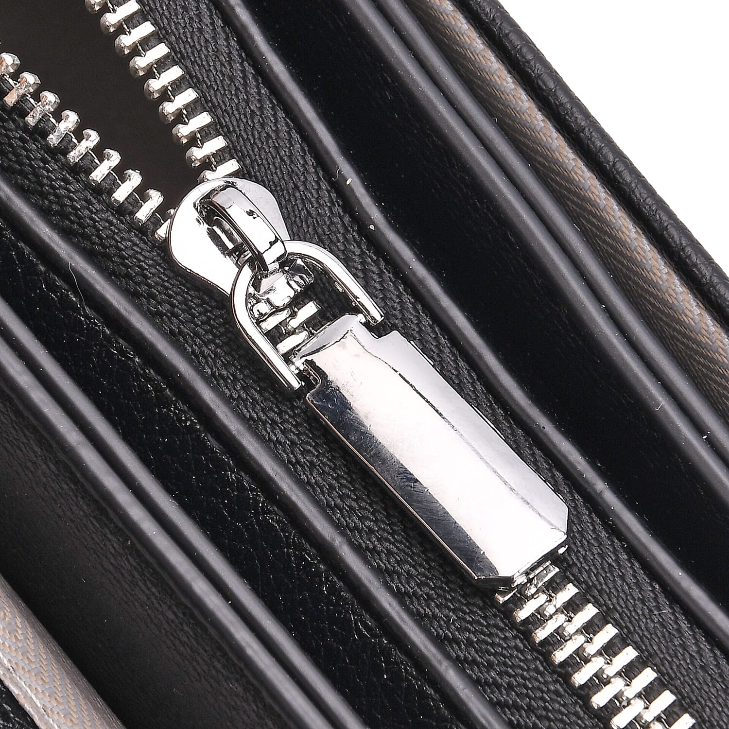 THE BIG CLOSEOUT - Edgy Satchel Bag with Chain Handle and Detachable Shoulder Strap - Black