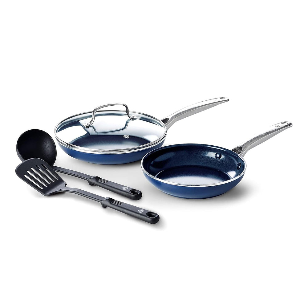 One Time Closeout - Blue Diamond Cookware- Set of Non-Stick Frying Pan & Skillet (5-piece)- Limited Stock
