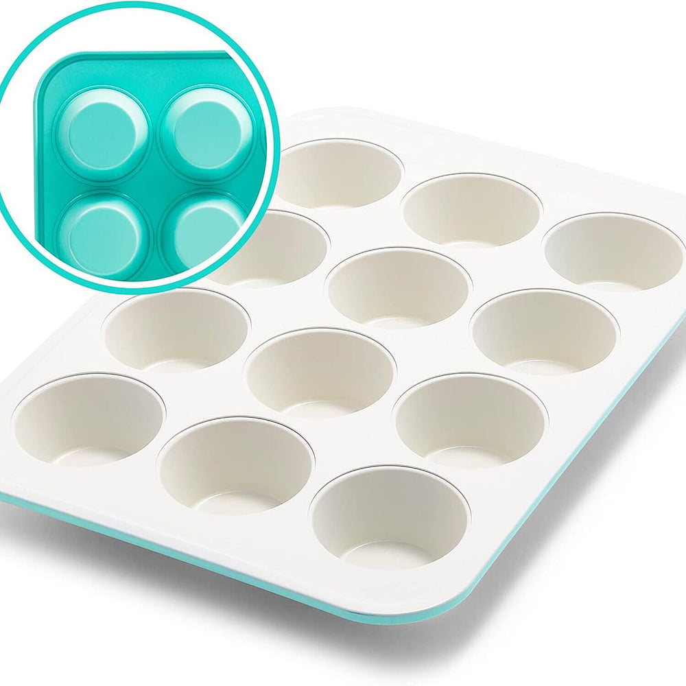 Ceramic Non Stick Baking Tray - Oven, Freezer and Dishwasher  Safe, Light Blue