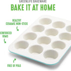 Ceramic Non Stick Baking Tray - Oven, Freezer and Dishwasher  Safe, Light Blue