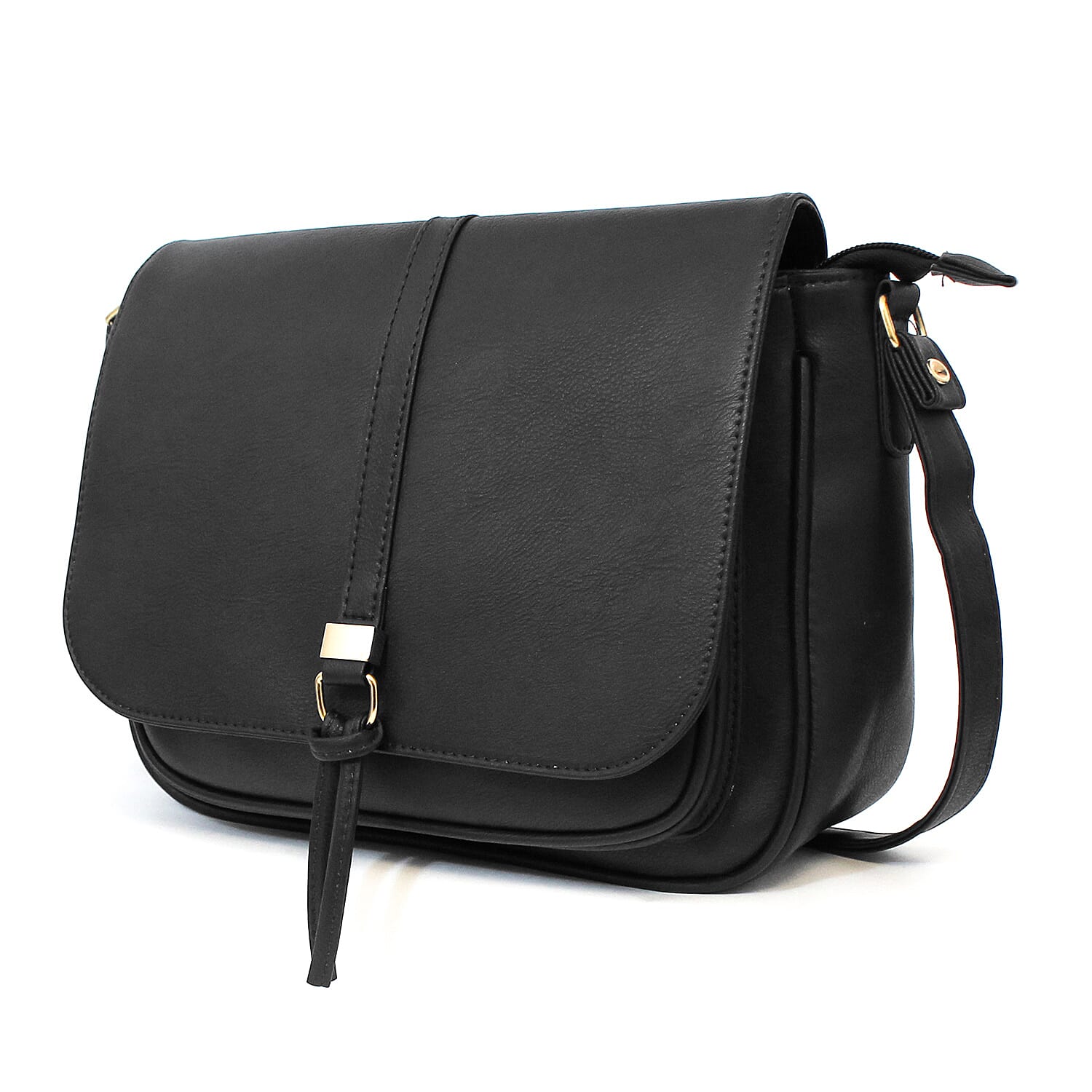Designer Closeout - Multi Compartment Crossbody Bag - Black