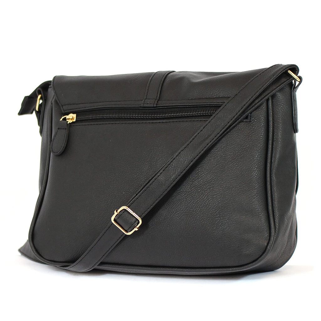 Designer Closeout - Multi Compartment Crossbody Bag - Black