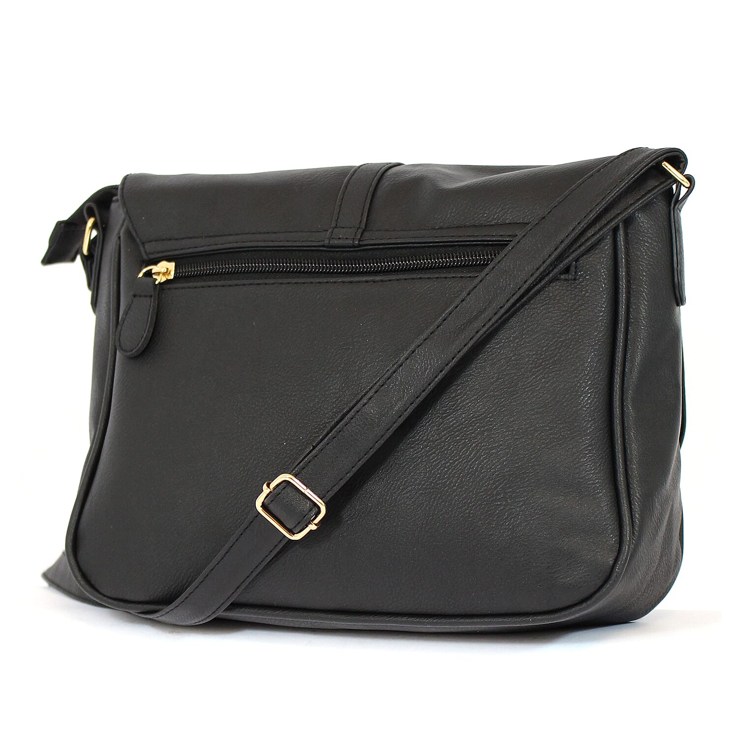Designer Closeout - Multi Compartment Crossbody Bag - Black