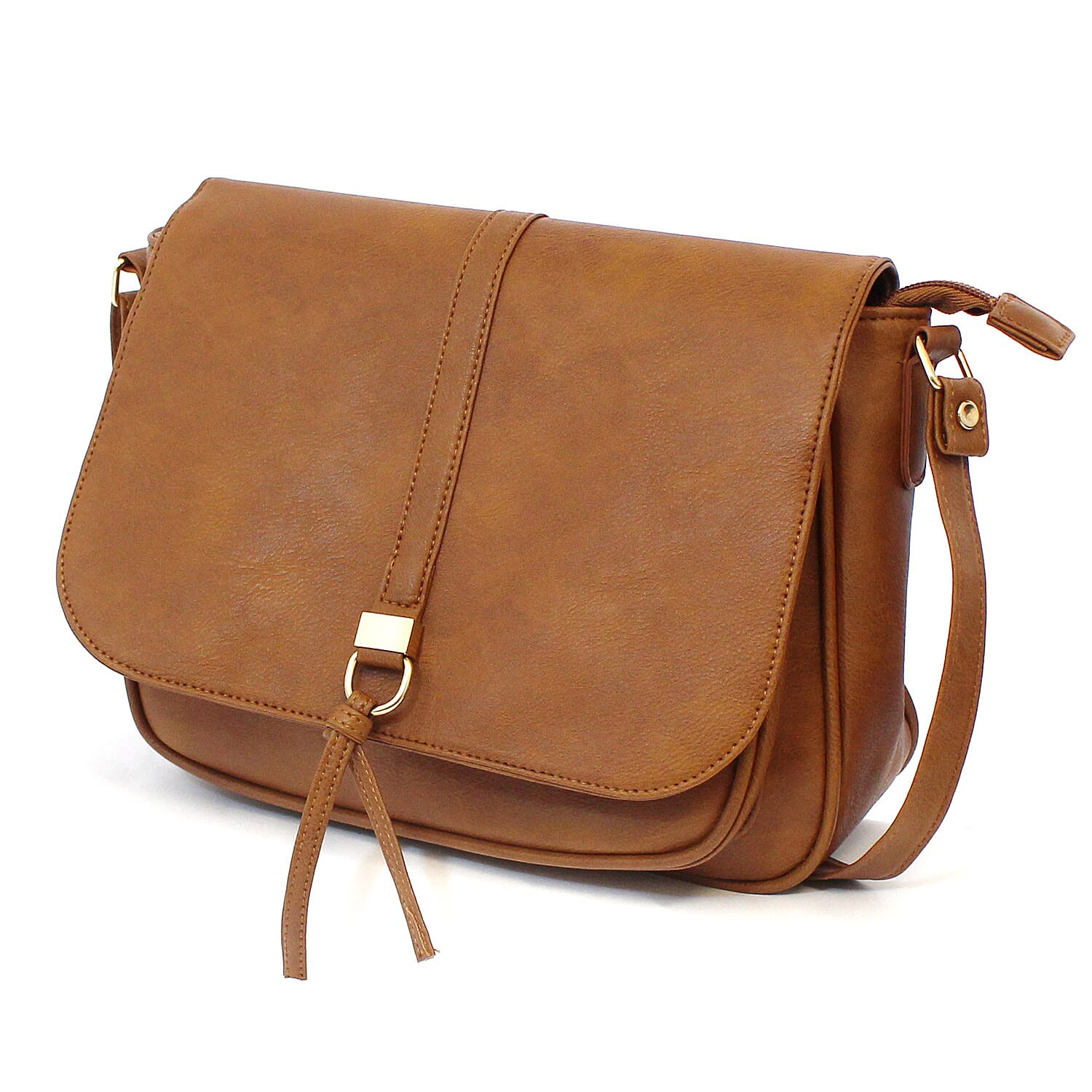 Designer Closeout - Multi Compartment Crossbody Bag - Tan