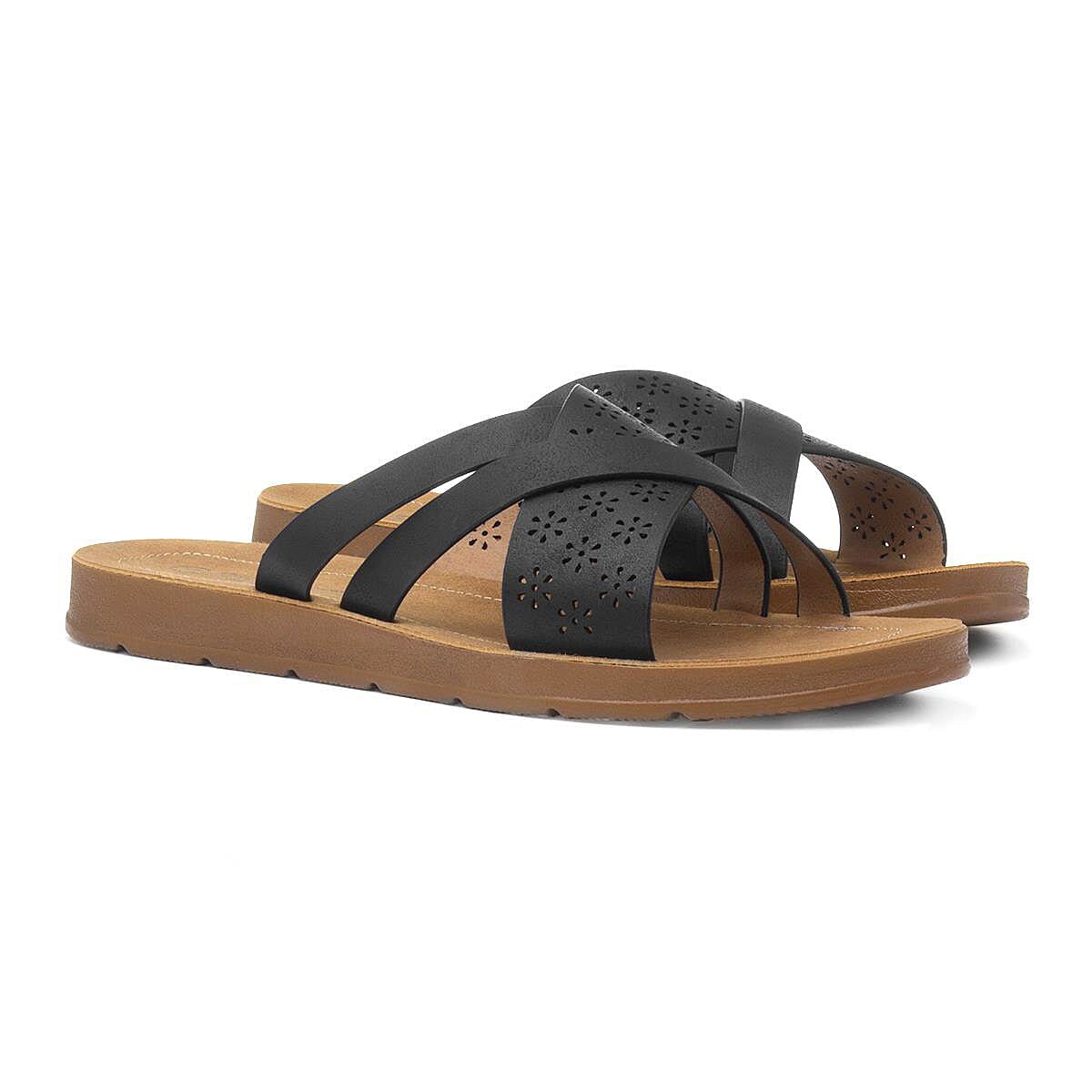 Cushion Walk Ladies Flexisole Mule Sandal (Size - 5) - Black