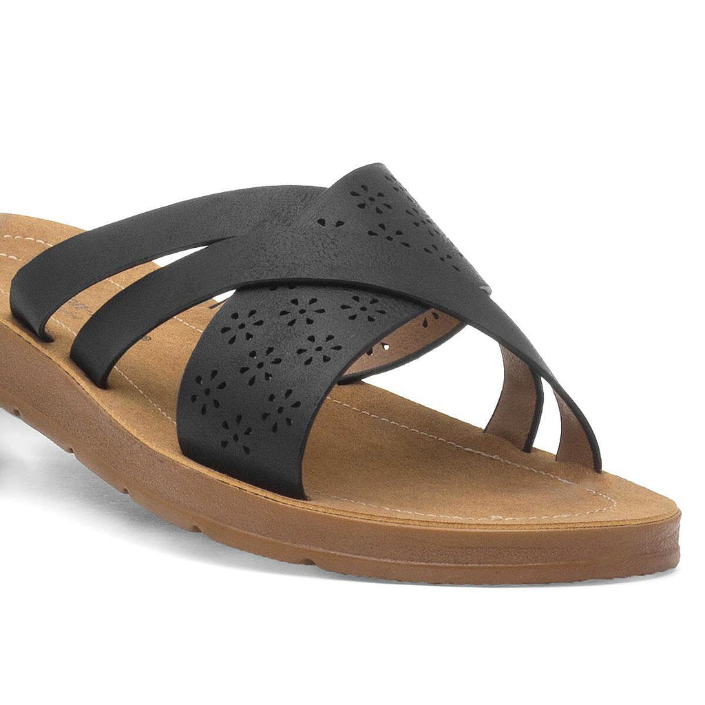Cushion Walk Ladies Flexisole Mule Sandal (Size - 5) - Black
