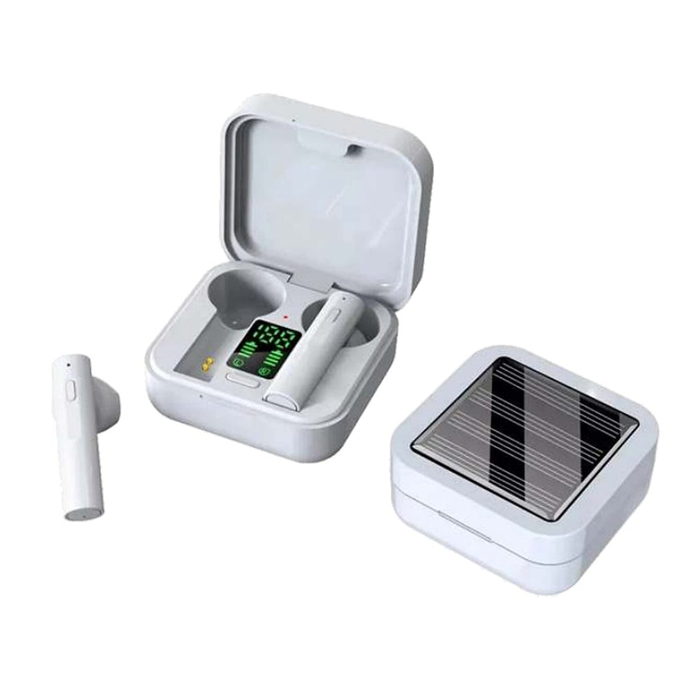 Denver Solar Powered Earbuds - White