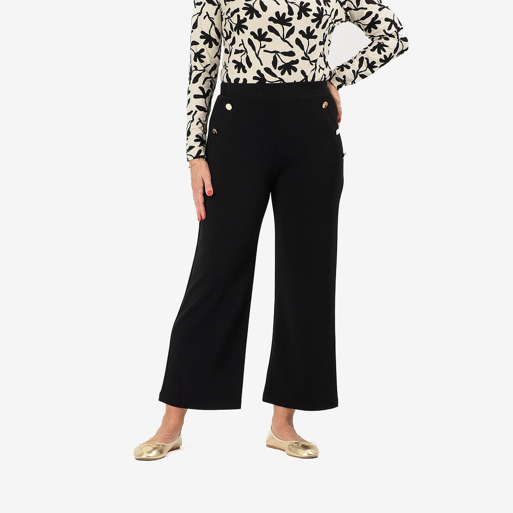 Anamor Knitted Jean and Pant-Trouser (Size - 12) - Black