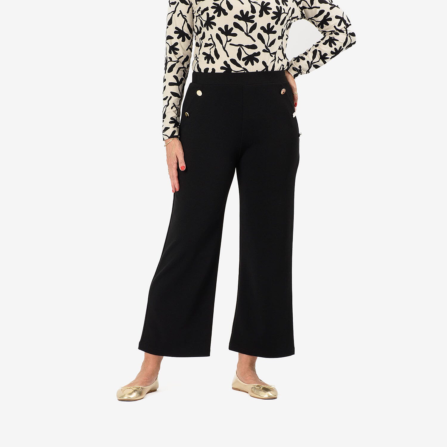 Anamor Knitted Jean and Pant-Trouser (Size - 18) - Black