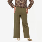 Anamor Knitted Jean and Pant-Trouser (Size - 20) - Olive