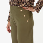 Anamor Knitted Jean and Pant-Trouser (Size - 20) - Olive
