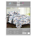 Set of 4- 100% Egyptian Cotton Abstract Crystal Block Pattern Duvet Cover, Fitted Sheet & Two Pillowcase (Size King) - Multi Color