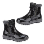 BRAND NEW CLOSEOUT - Sutton Ladies Ankle Boots (Size 4) - Black Patent