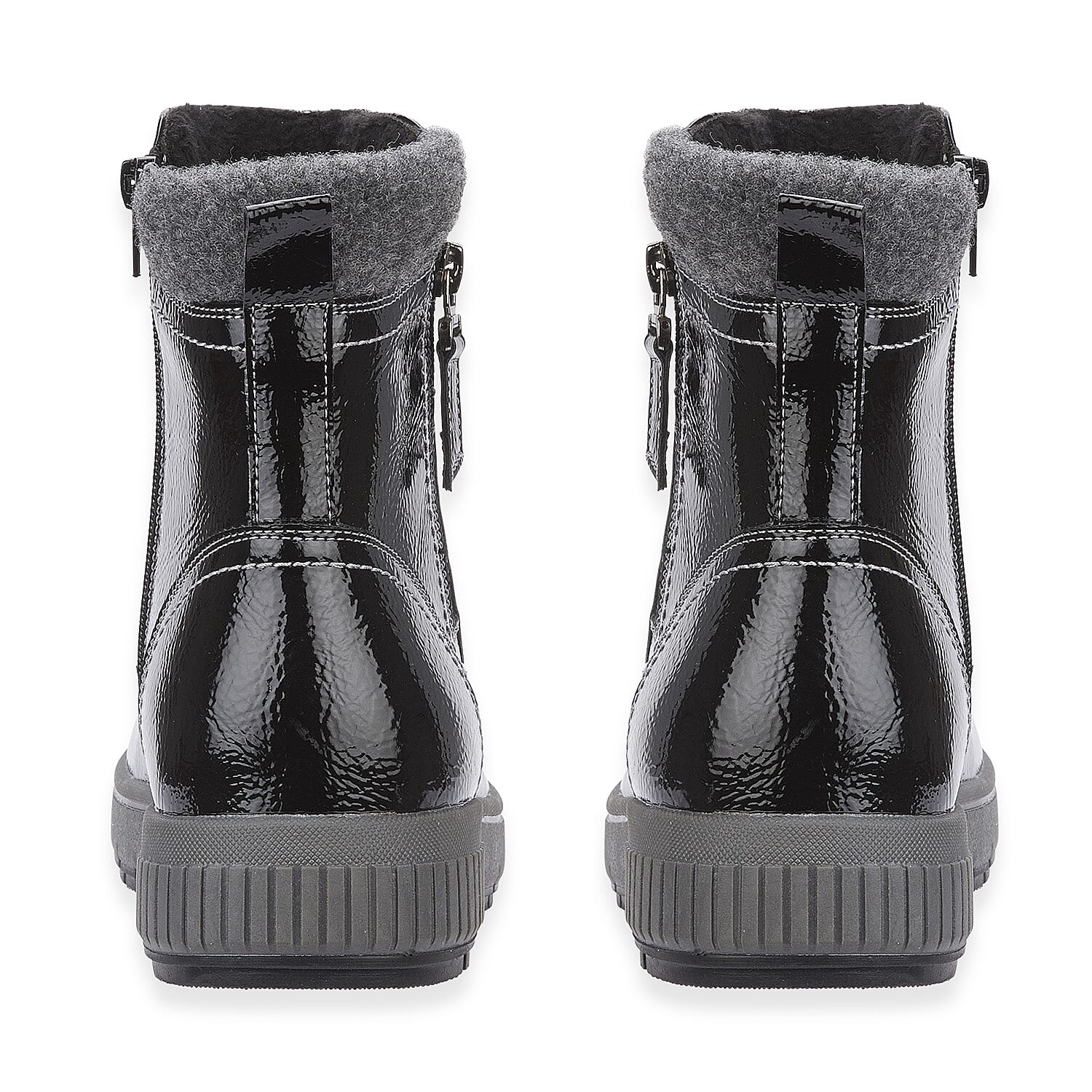 Sutton Ladies Ankle Boots (Size 5) - Black Patent