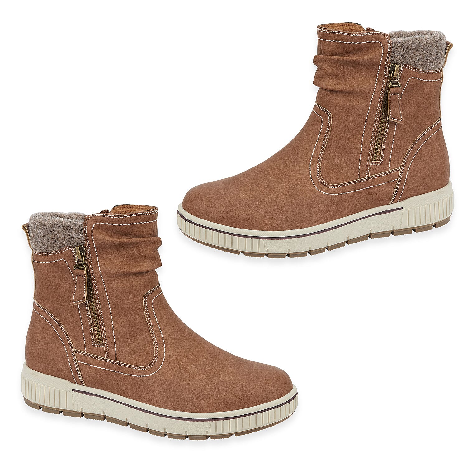 Sutton Ladies Ankle Boots (Size 6) - Cognac