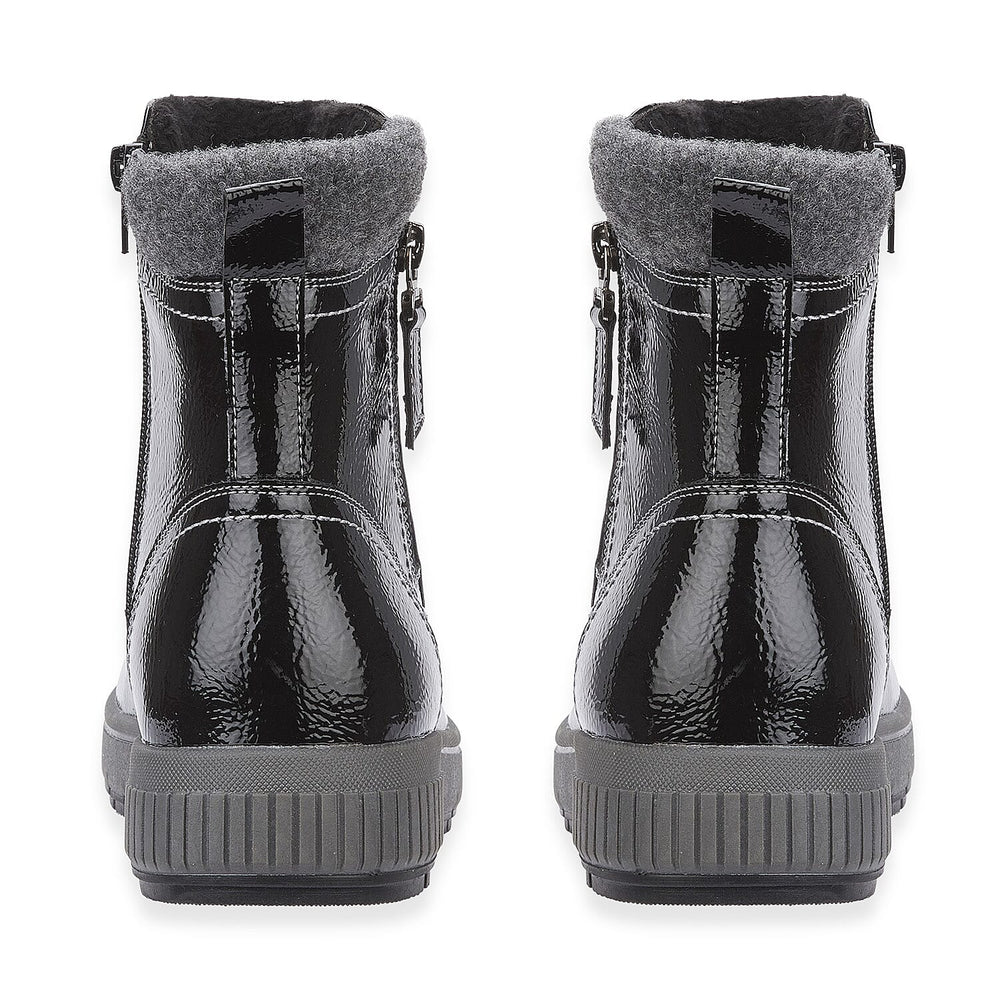 Sutton Ladies Ankle Boots (Size 7) - Black Patent