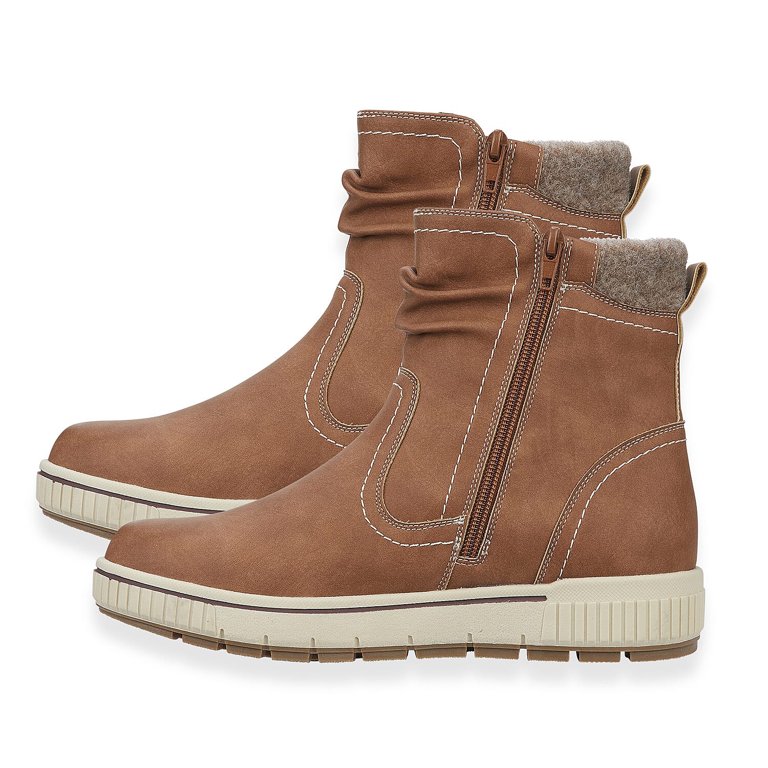 Sutton Ladies Ankle Boots (Size 8) - Cognac