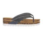 Sunset Comfortable Smoke Flip-Flop Sandals with Rhinestone Strap(Size 3) - Smoke