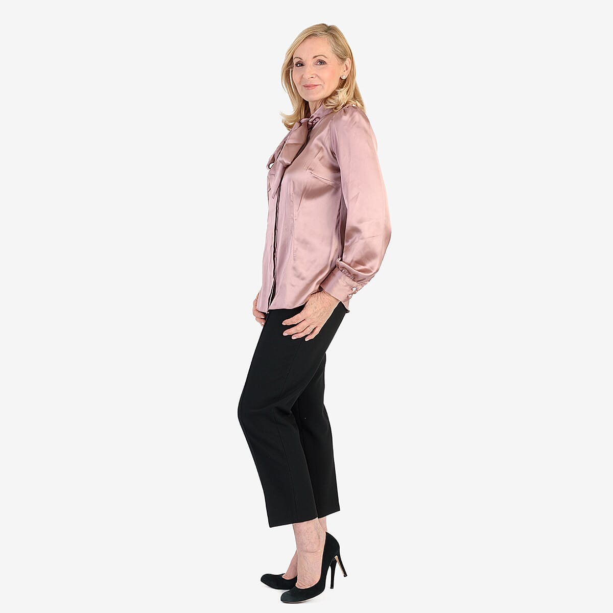 Best Seller Marina Kaneva Bow Tie Top (Size 12) - Rose Pink