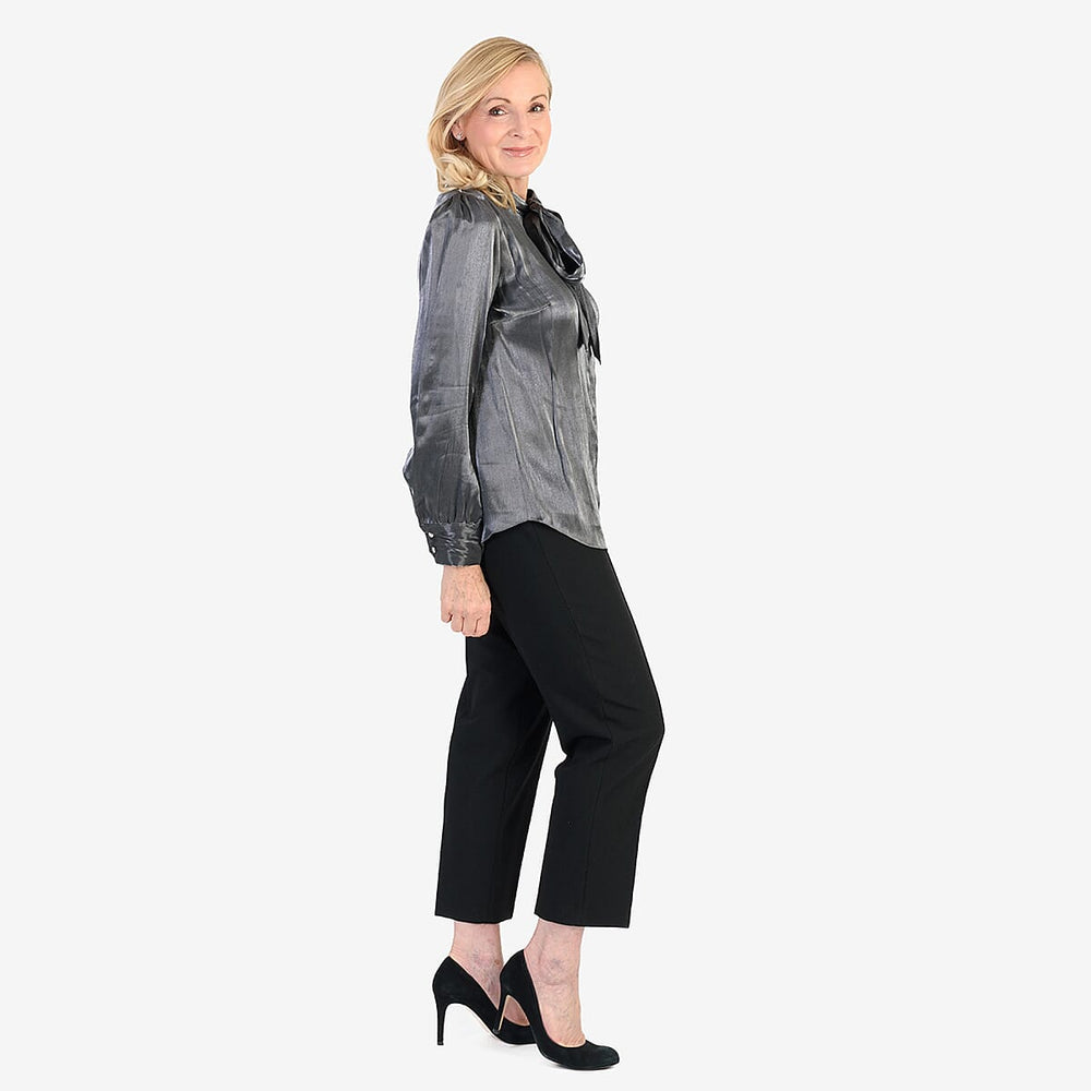 Best Seller Marina Kaneva Bow Tie Top (Size 18) - Silver