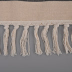 Stripe Pattern Rugs with Tassel Multipurpose Carpet (Size 140x95 Cm) - Multi