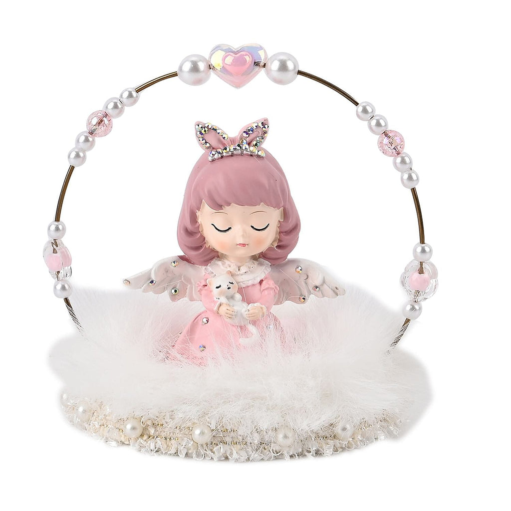 Aesthetic Handmade Sleeping Angel - Cat Table Top Decoration (Size 12x12x10cm)
