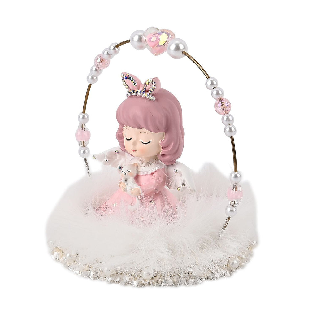 Aesthetic Handmade Sleeping Angel - Cat Table Top Decoration (Size 12x12x10cm)