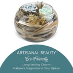 Fresh Dried Arrangement in Glass Bowl Sola Thai Rose - Light Blue
